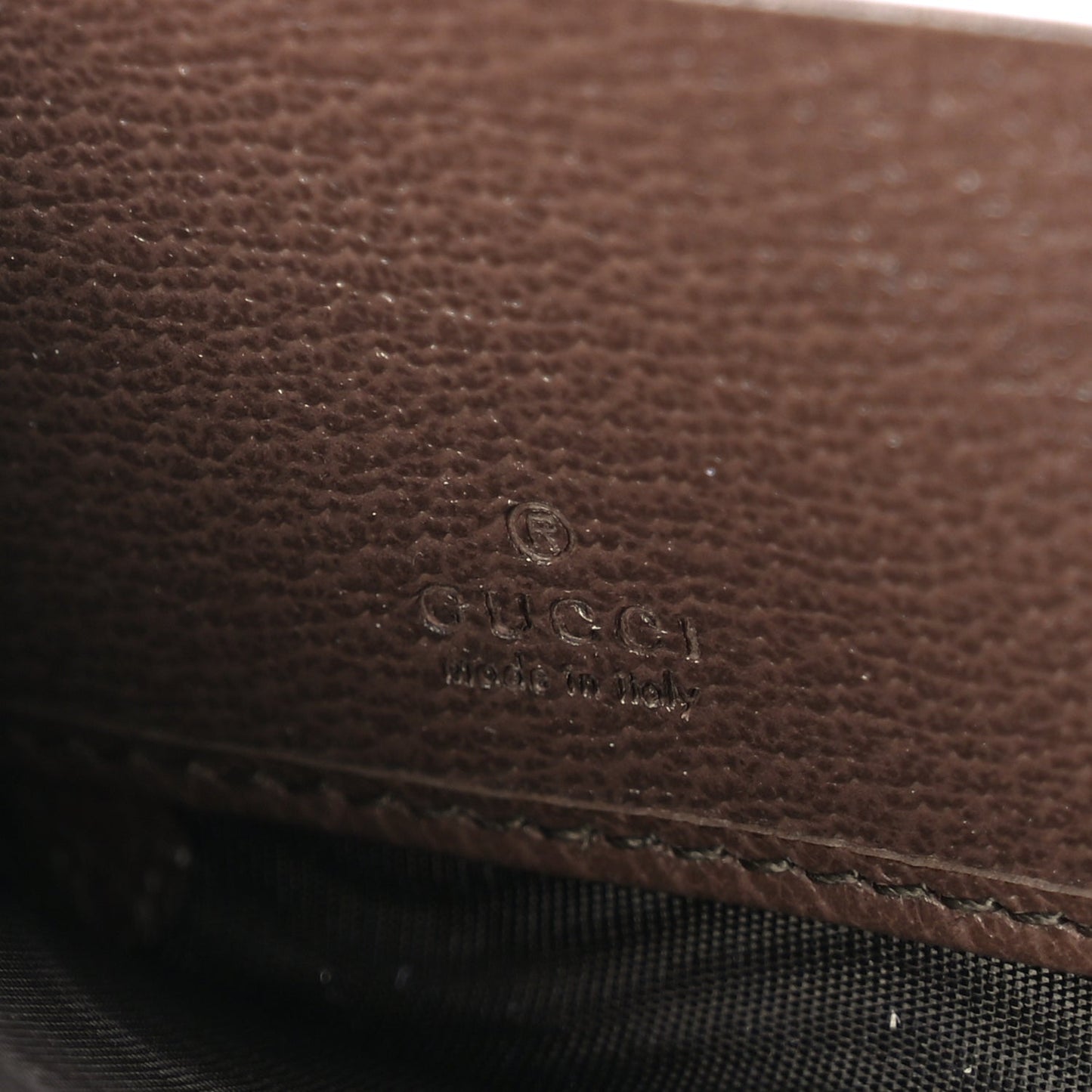 Gucci Monogram Jumbo GG Textured Dollar Calfskin Diana Zip Around Continental Wallet Camel Ebony New Acero