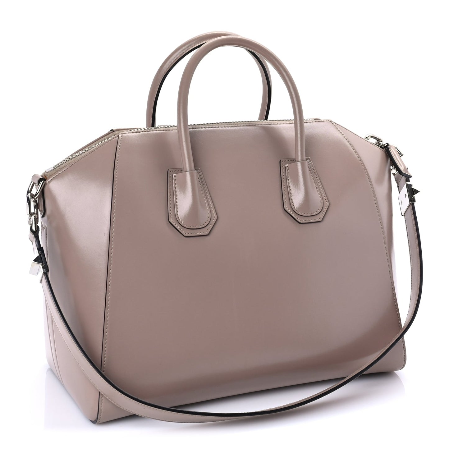 Givenchy Shiny Lord Calfskin Medium Antigona Taupe