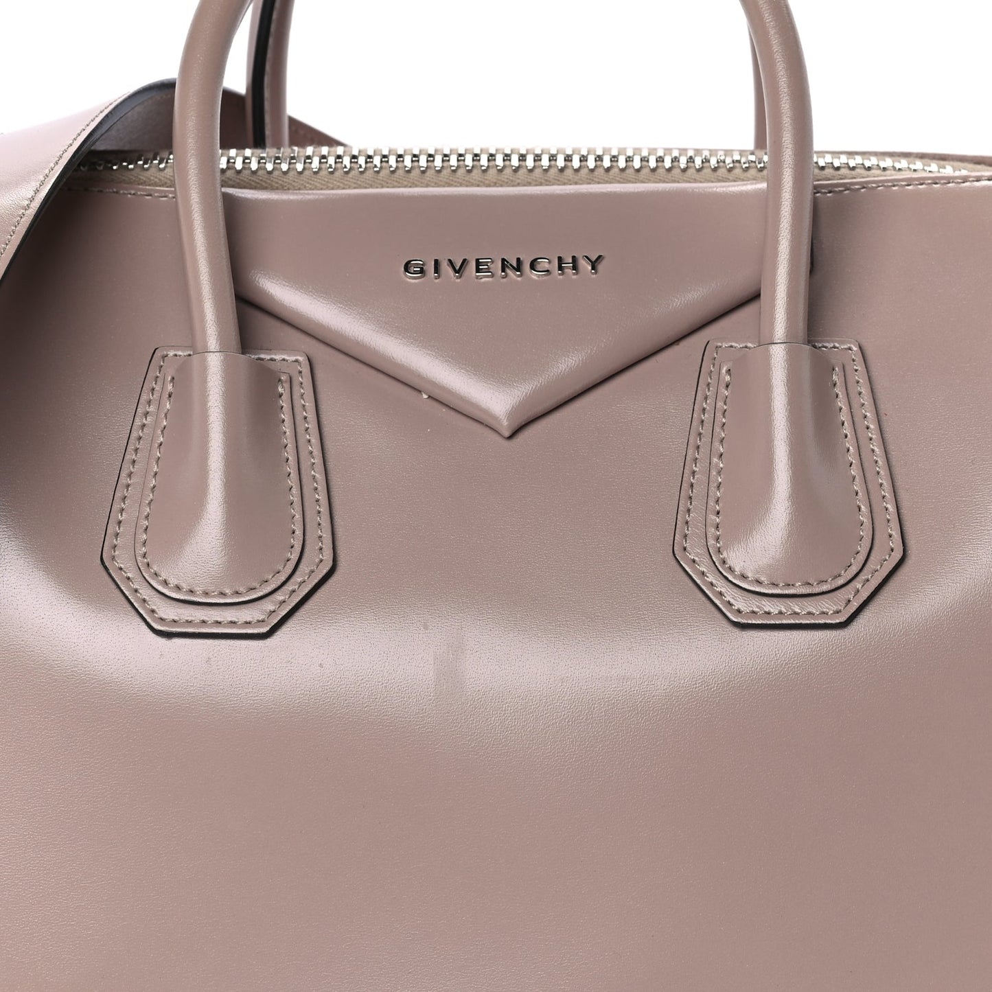 Givenchy Shiny Lord Calfskin Medium Antigona Taupe