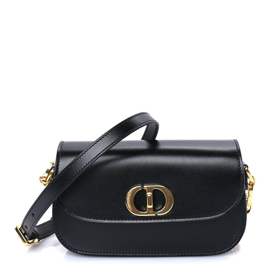 Christian Dior Box Calfskin 30 Montaigne Small Avenue Bag  Black