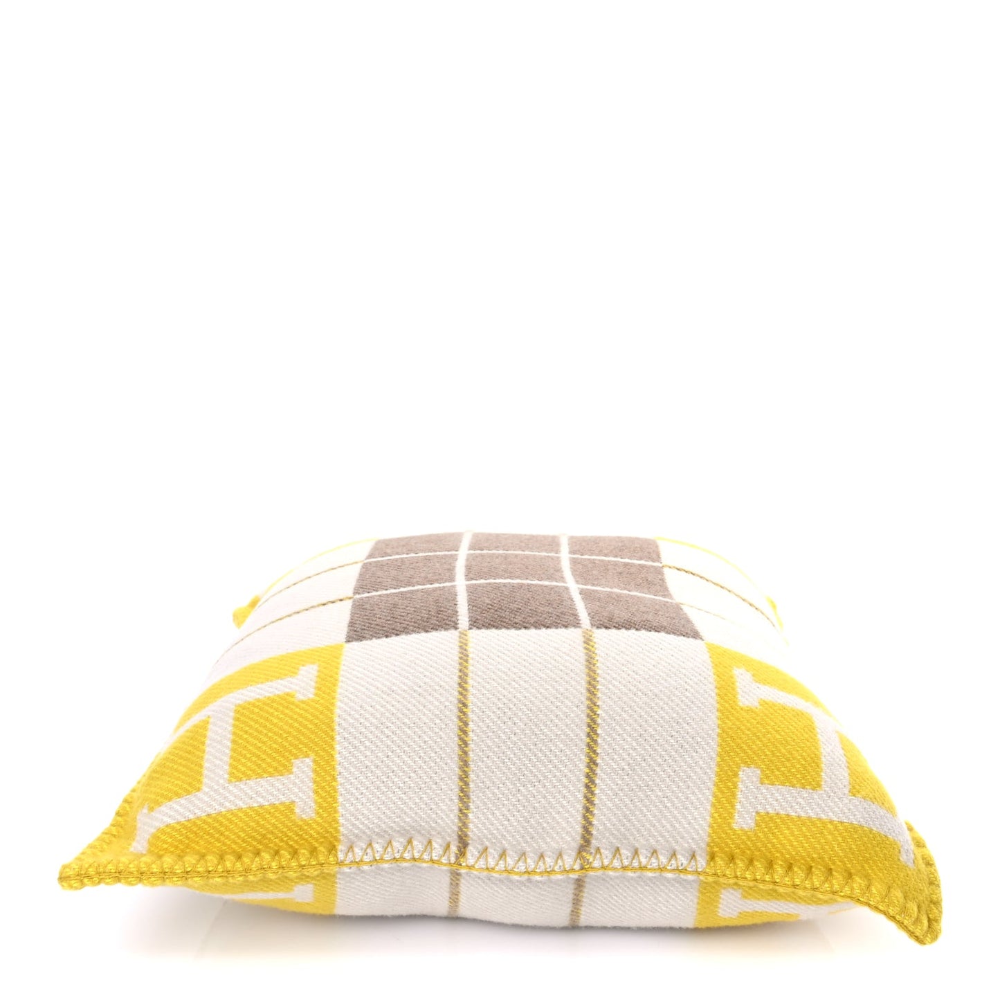 Hermes Wool Cashmere Avalon III Pillow PM Absinthe Sisal
