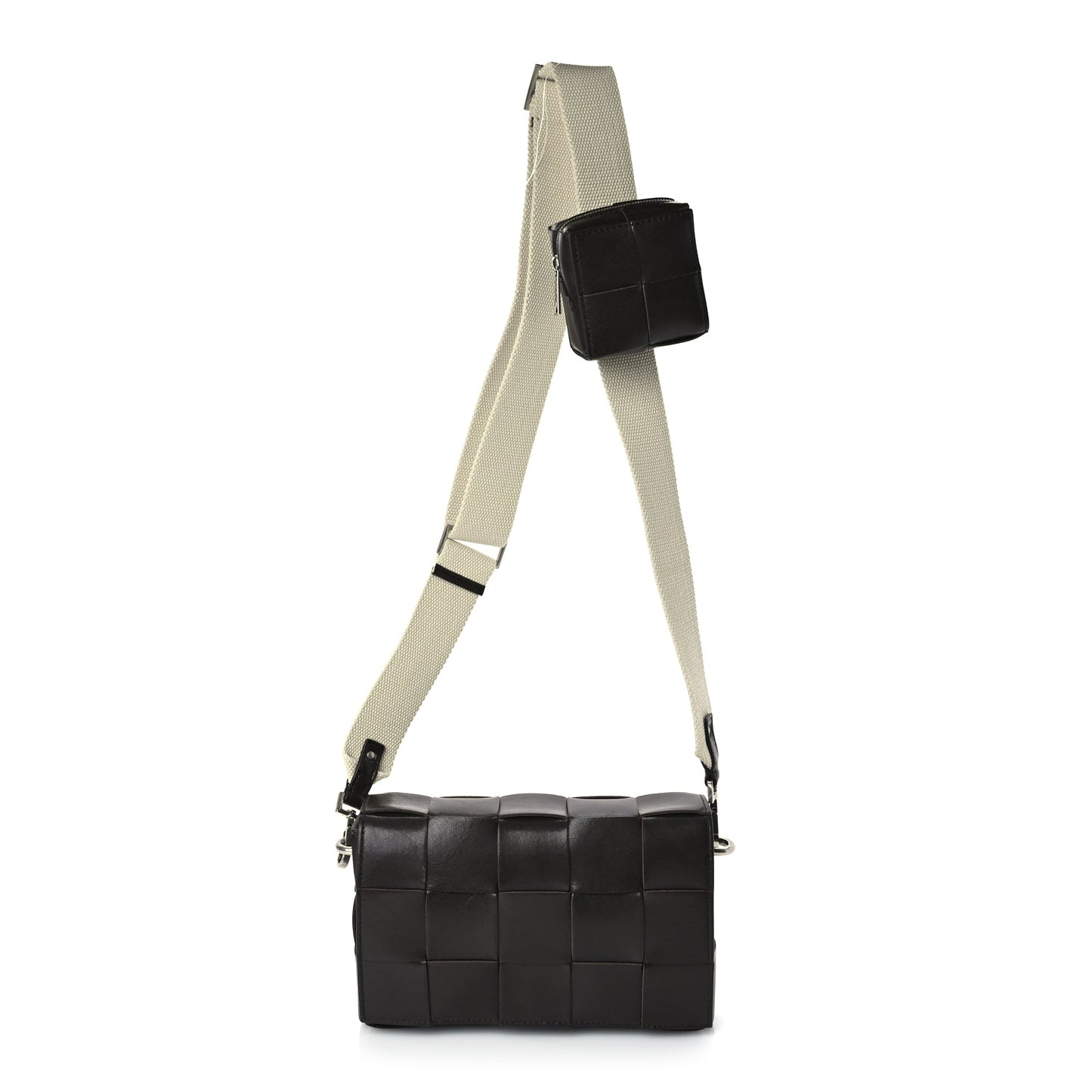 Bottega Veneta Calfskin Maxi Intrecciato Versatile Cassette Bag Brown