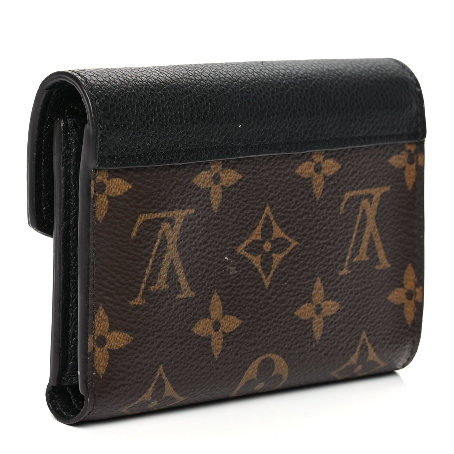 Louis Vuitton LOUIS VUITTON Monogram Pallas Compact Wallet NM Black