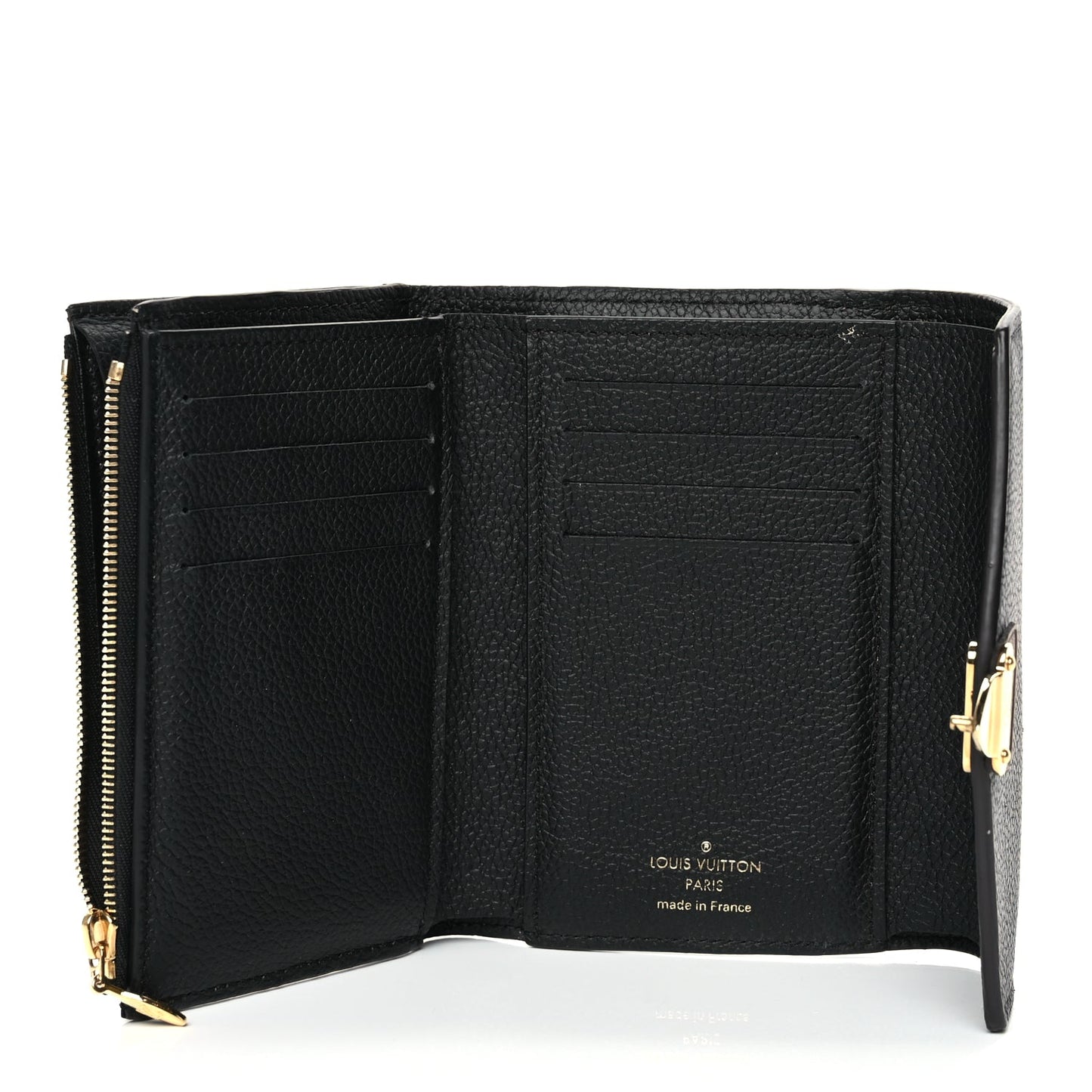 Louis Vuitton LOUIS VUITTON Monogram Pallas Compact Wallet NM Black