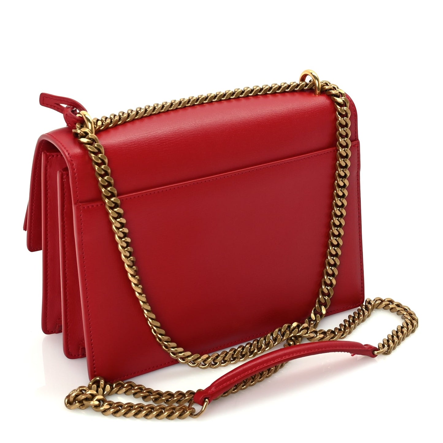 Saint Laurent Calfskin Medium Monogram Sunset Rouge Eros