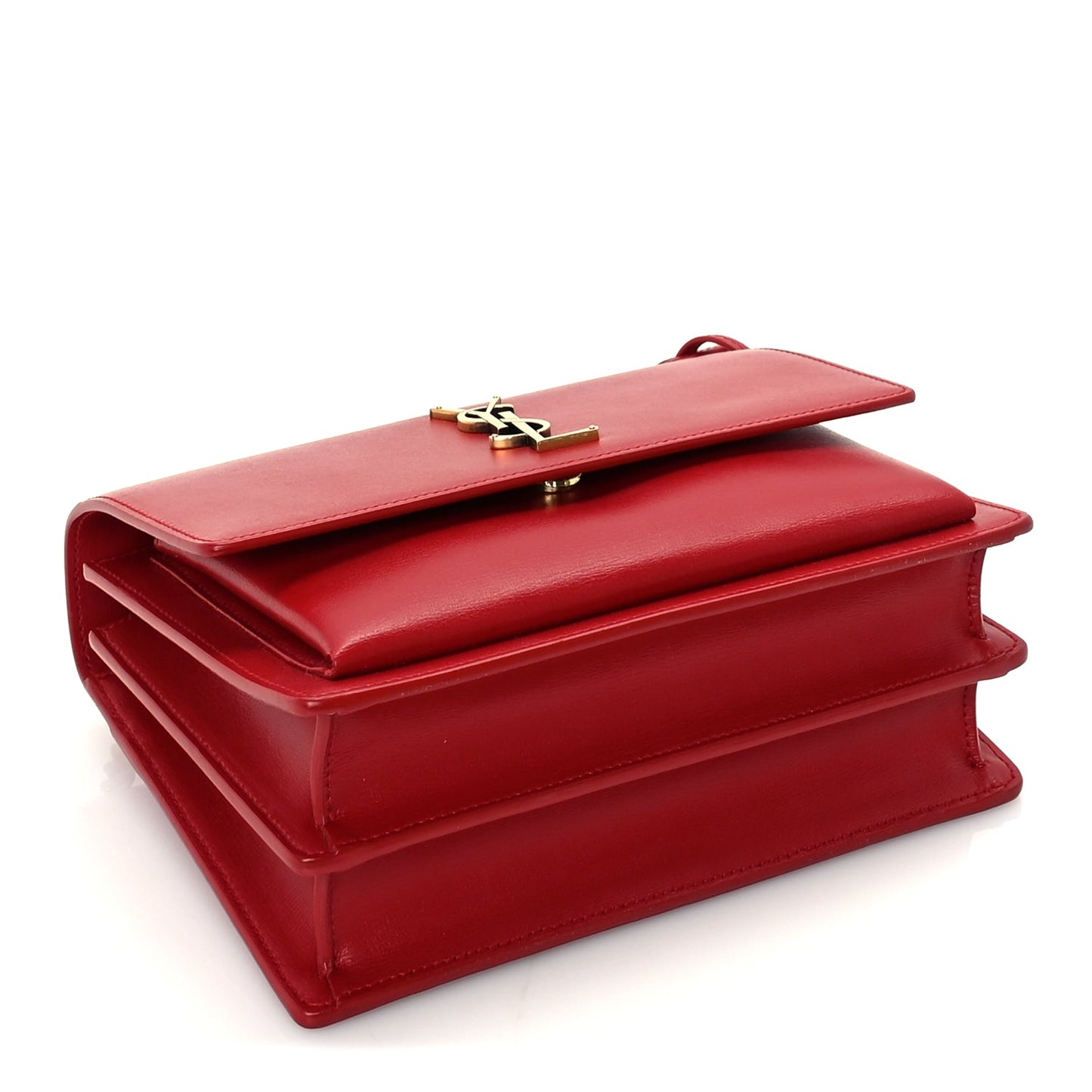 Saint Laurent Calfskin Medium Monogram Sunset Rouge Eros