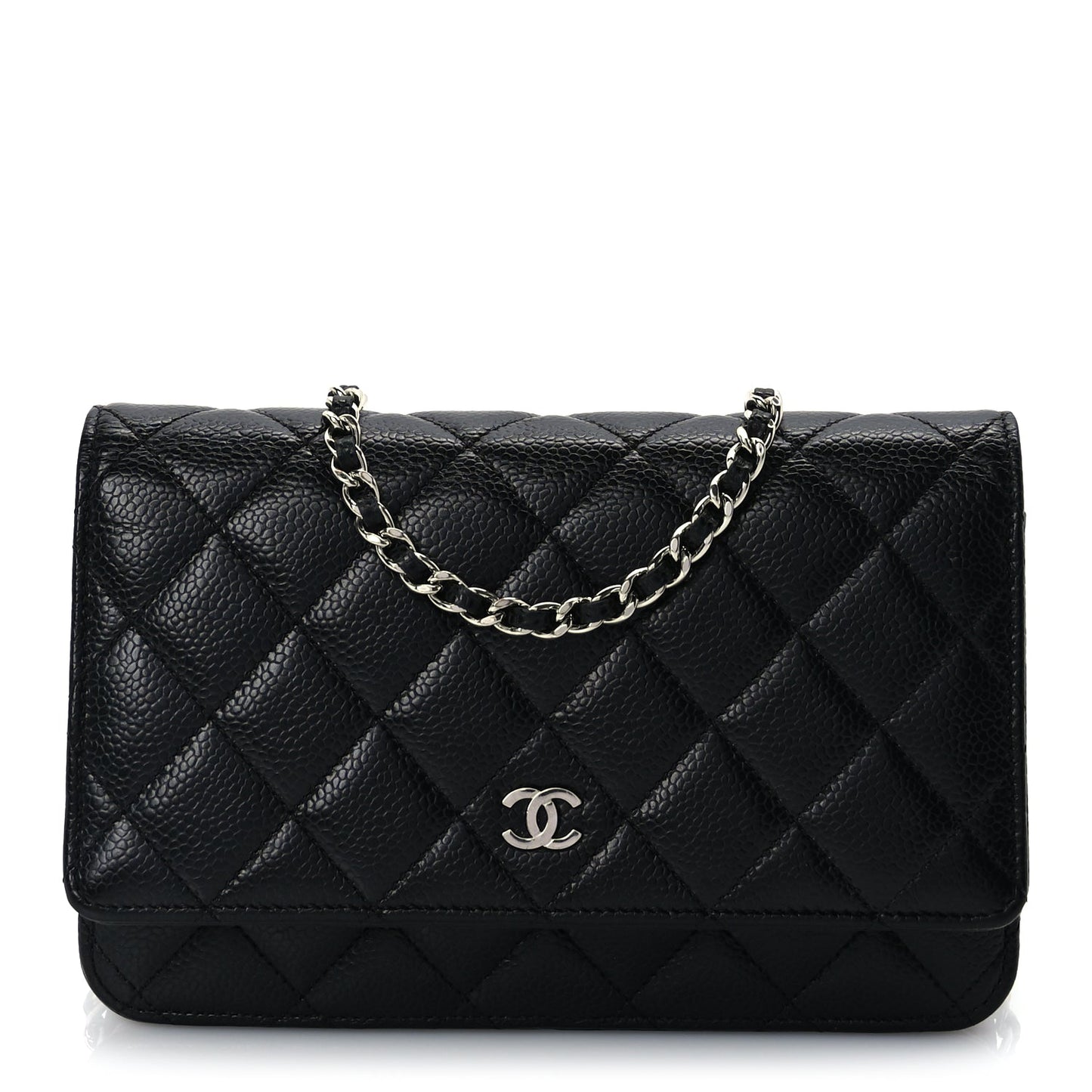 Chanel Caviar Quilted Wallet On Chain WOC  Black