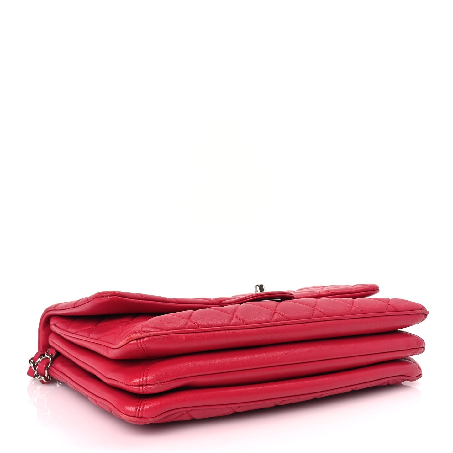 Chanel Lambskin Quilted Jumbo Chanel 3 Flap Dark Pink