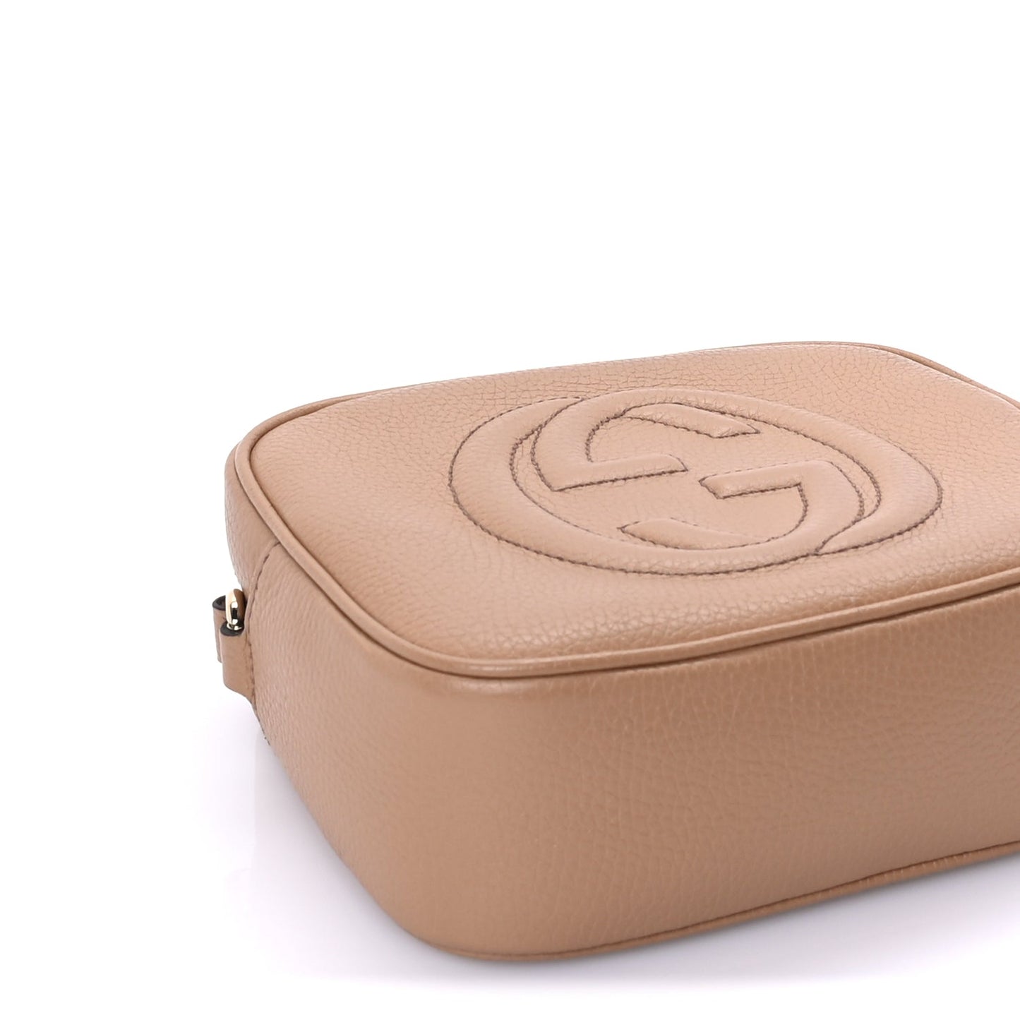 Gucci Pebbled Calfskin Small Soho Disco Bag Rose Beige
