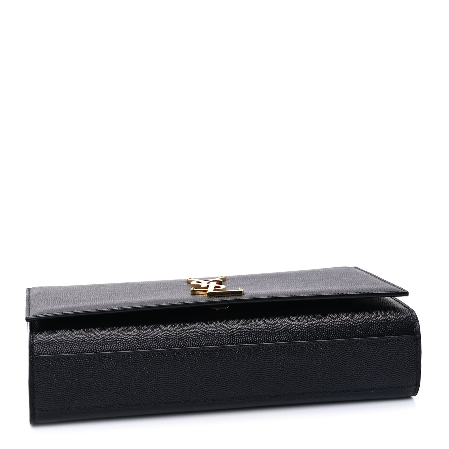 Saint Laurent Grain De Poudre Medium Classic Monogram Kate Satchel Black