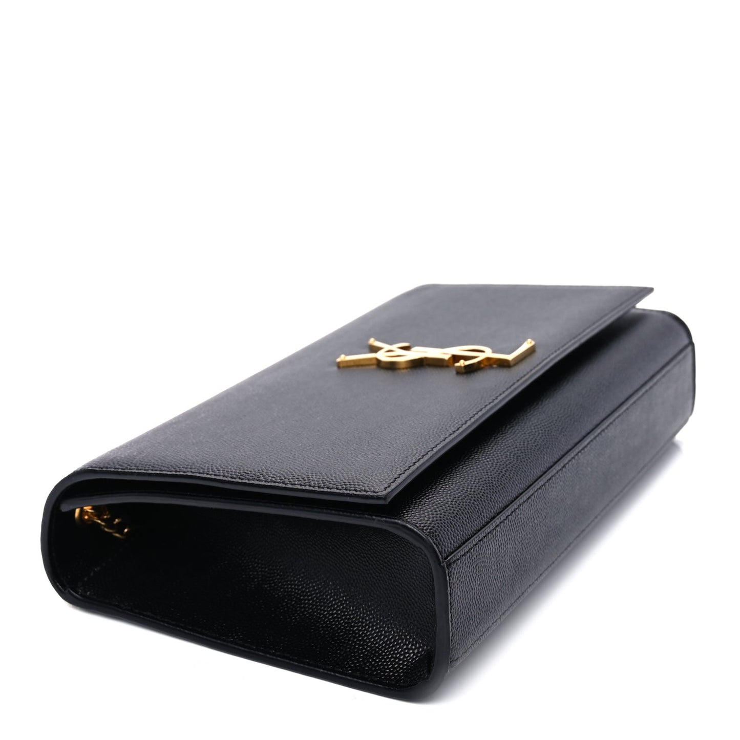 Saint Laurent Grain De Poudre Medium Classic Monogram Kate Satchel Black