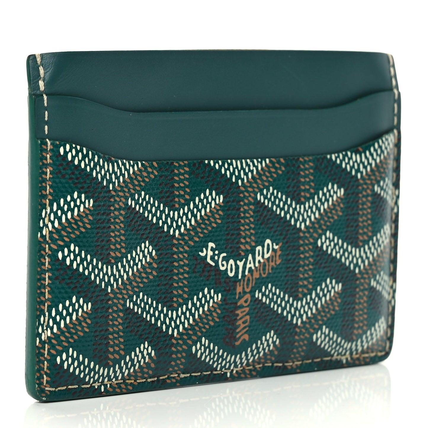 Goyard Goyardine Saint Sulpice Card Holder Green