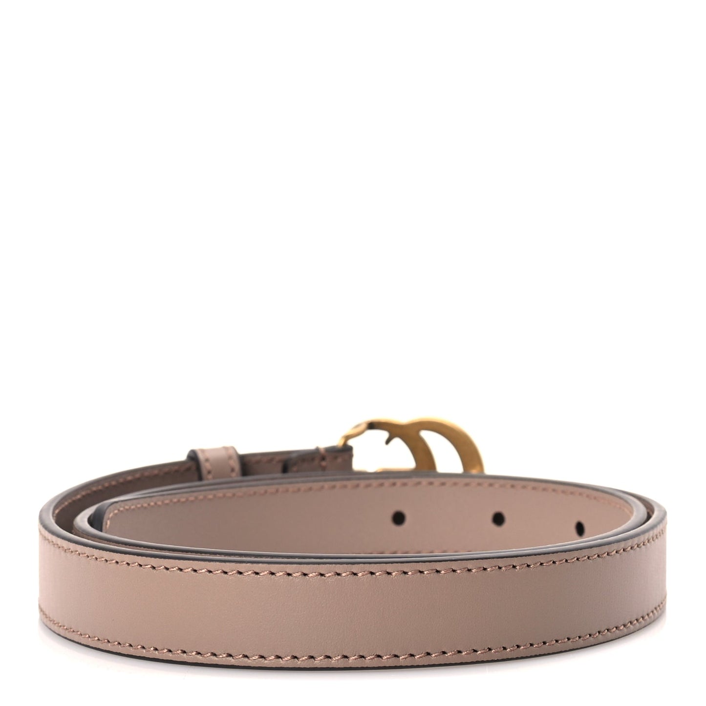 Gucci Calfskin Double G 20mm Belt 75 30  Porcelain Rose