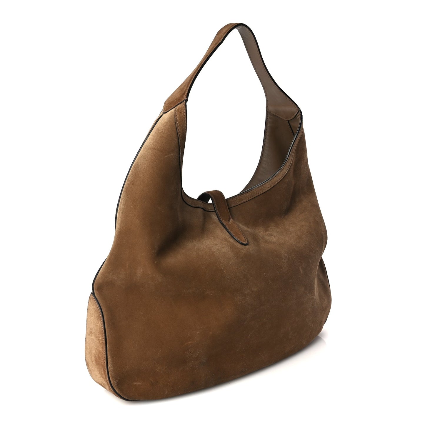 Gucci Suede Cudu Web Large Jackie Hobo Marron Glace