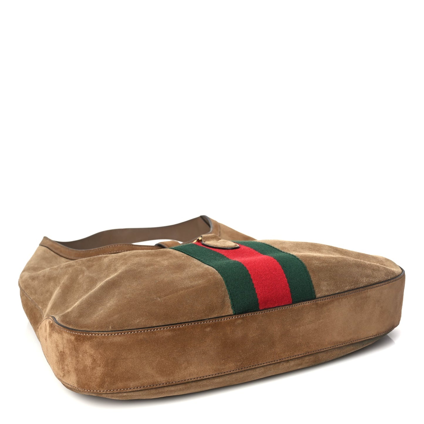 Gucci Suede Cudu Web Large Jackie Hobo Marron Glace
