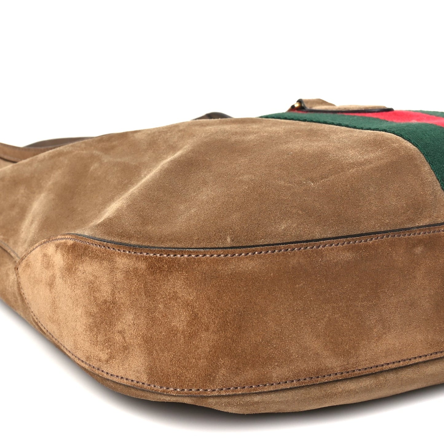 Gucci Suede Cudu Web Large Jackie Hobo Marron Glace