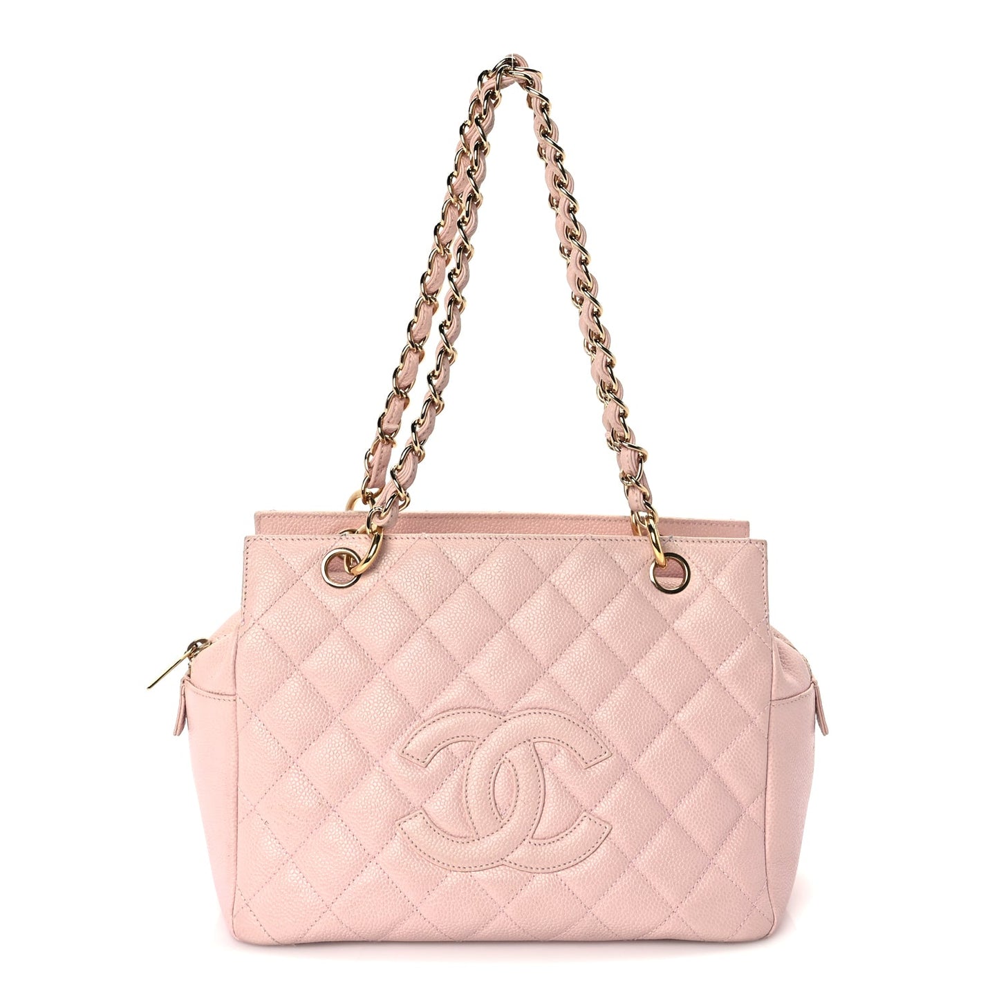 Chanel Caviar Quilted Petit Timeless Shopping Tote PTT  Pink