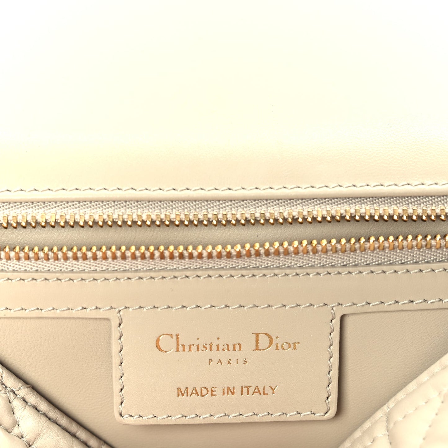 Christian Dior Calfskin Macrocannage Medium Caro Bag  Sand