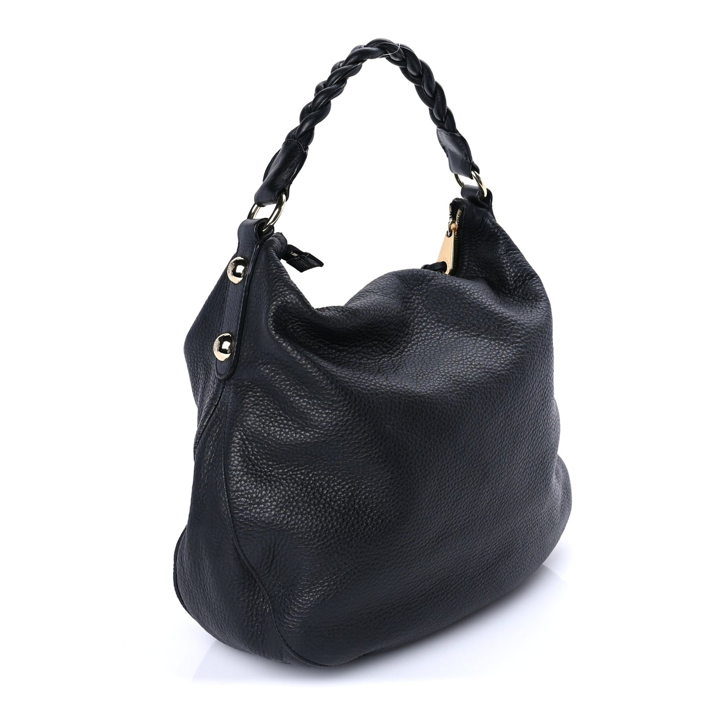Mulberry Spongy Pebbled Calfskin Large Daria Hobo Black