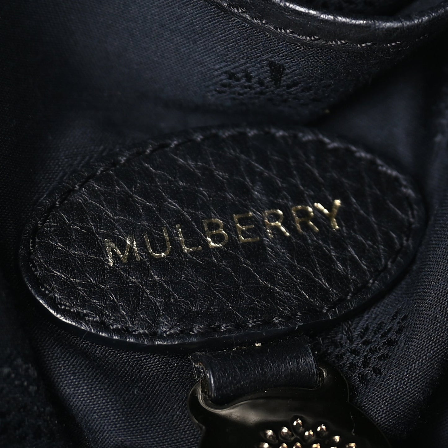 Mulberry Spongy Pebbled Calfskin Large Daria Hobo Black