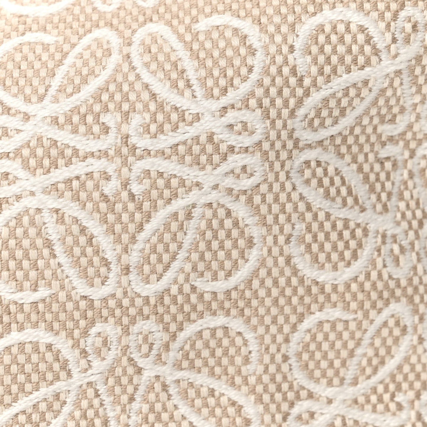 Loewe Jacquard Anagram Calfskin Small Cubi Bag Ecru Tan