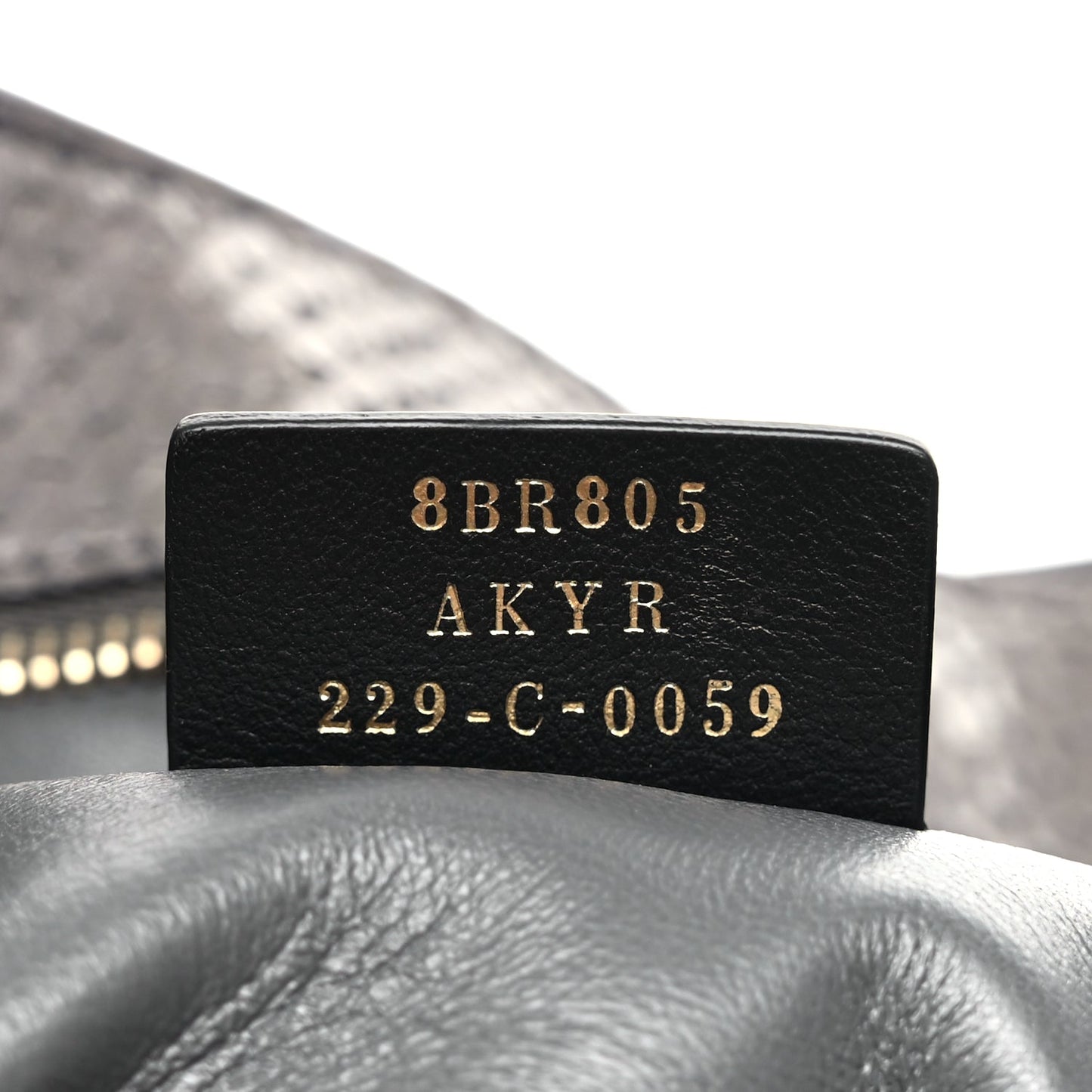 Fendi Snakeskin O'Lock Zipper Black