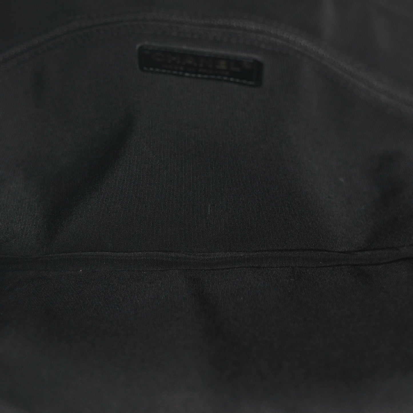 Chanel Lambskin Chevron Pleated Large Cosmetic Case Black