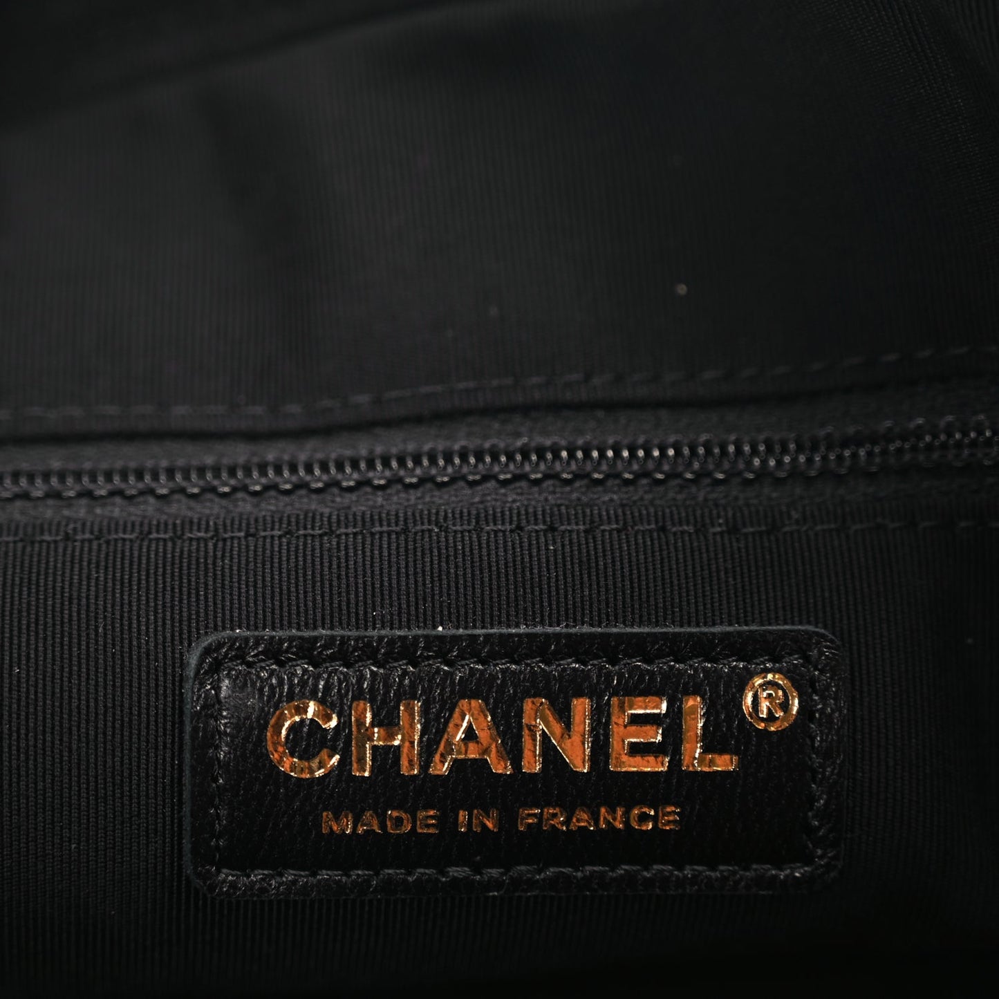 Chanel Lambskin Chevron Pleated Large Cosmetic Case Black