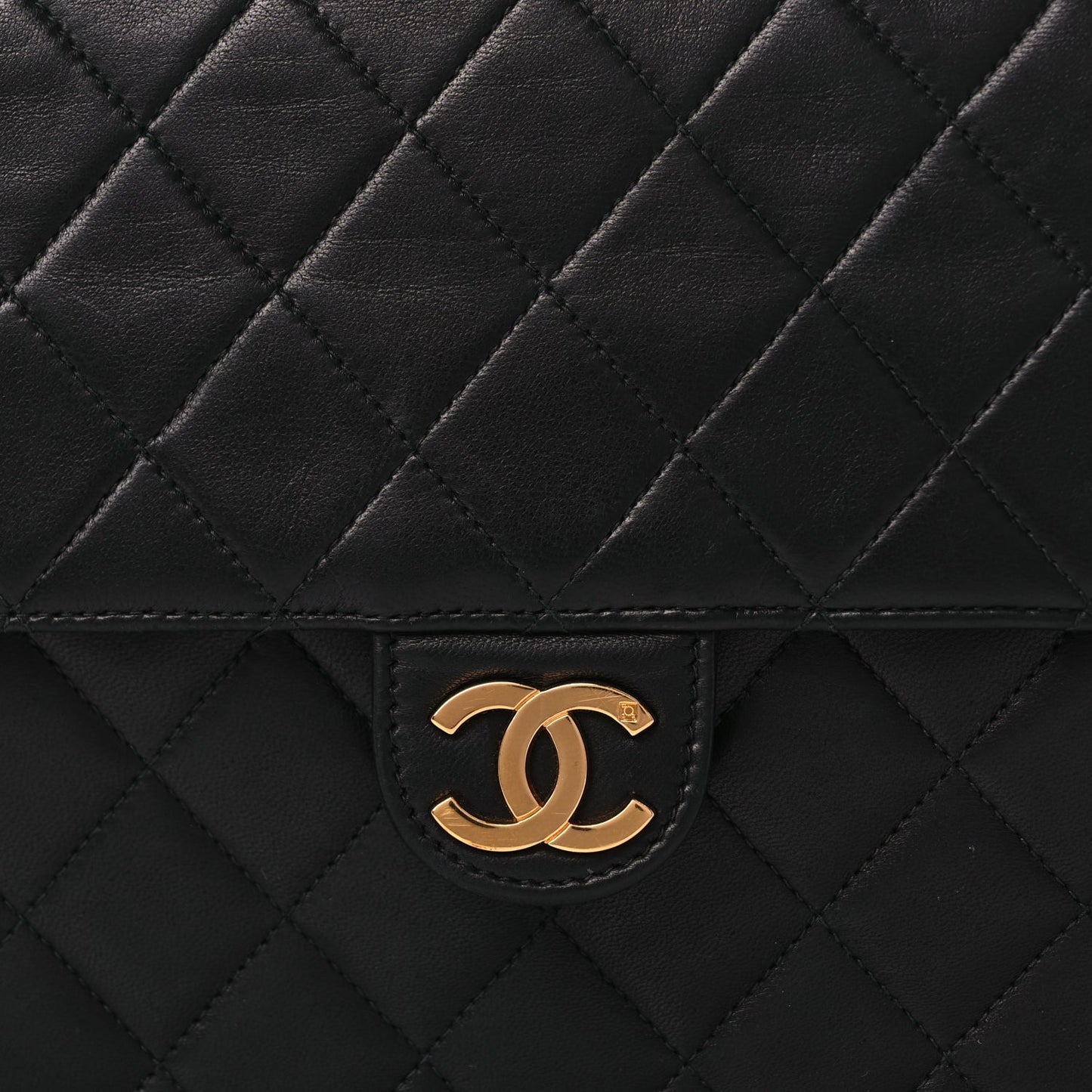 Chanel Lambskin Quilted Medium Single Flap Black