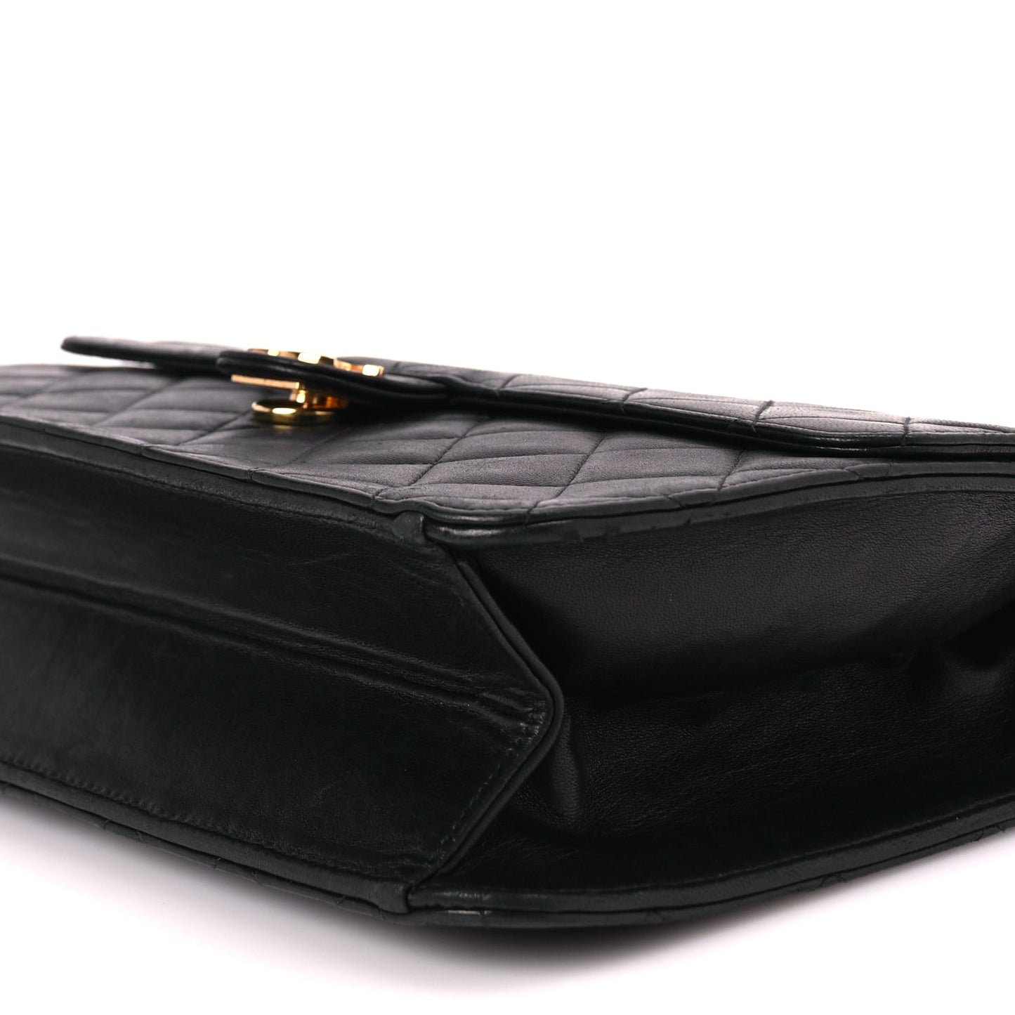 Chanel Lambskin Quilted Medium Single Flap Black