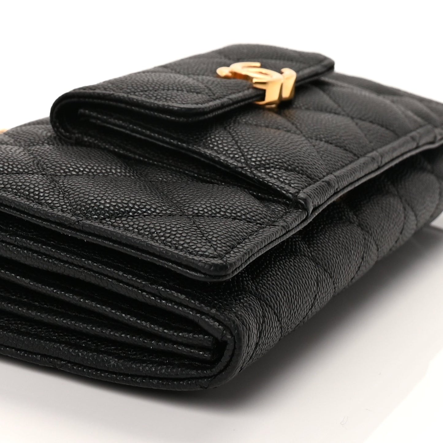 Chanel Caviar Quilted Pocket Twins Wallet On Chain WOC Black