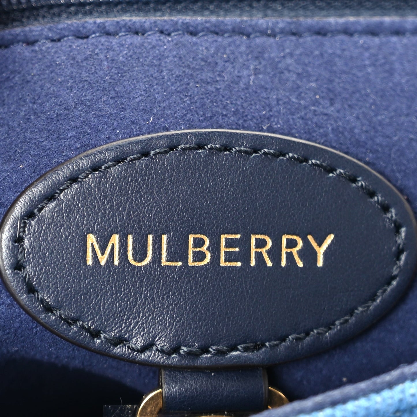 Mulberry Denim Medium Lily Midnight Blue