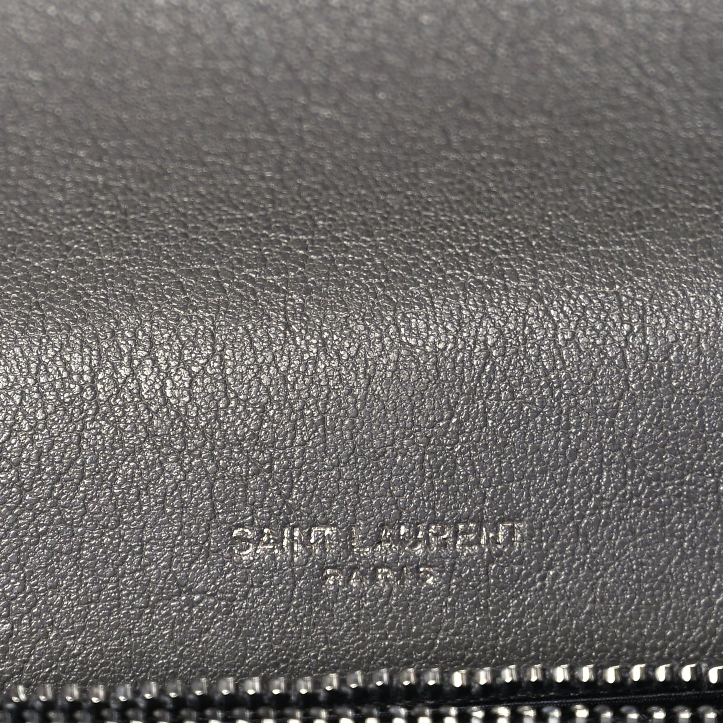 Saint Laurent Sheepskin Matelasse Chevron Monogram Medium College Satchel Dark Anthracite