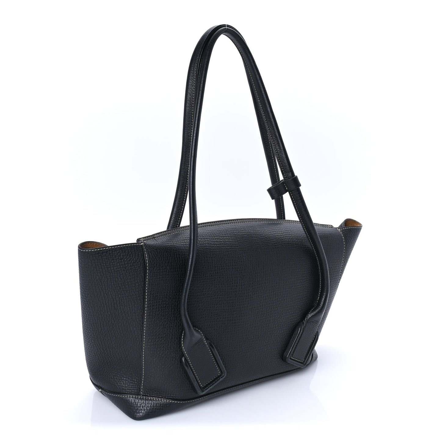 Bottega Veneta Grainy Calfskin Medium Arco Black Black