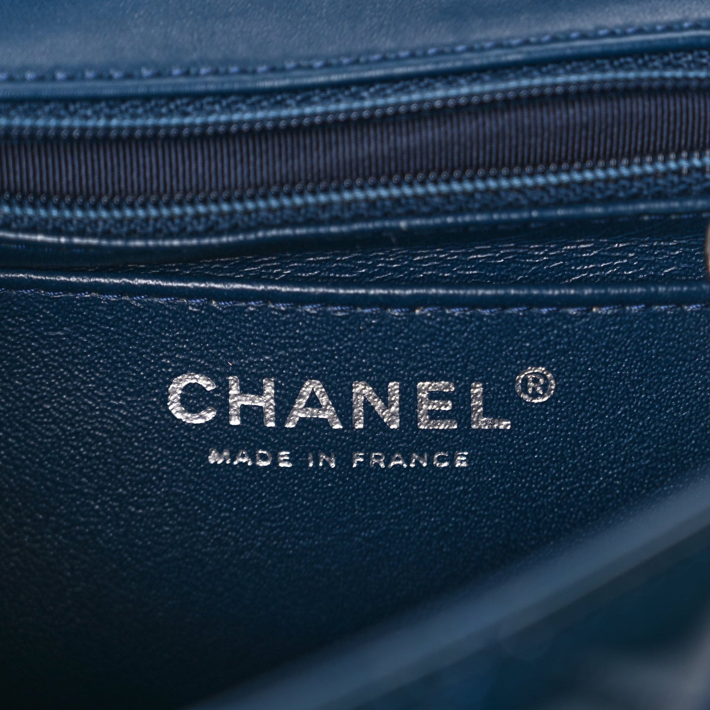 Chanel Patent Calfskin Quilted Mini Rectangular Flap Turquoise