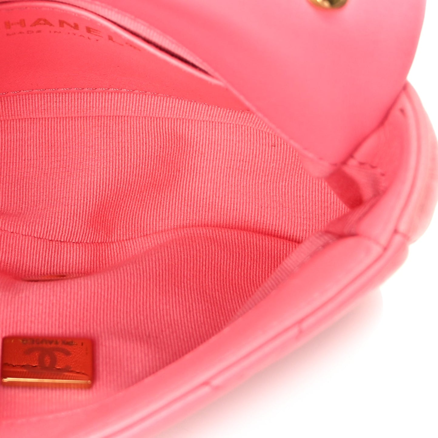 Chanel Lambskin Quilted Mini Funky Town Flap Pink