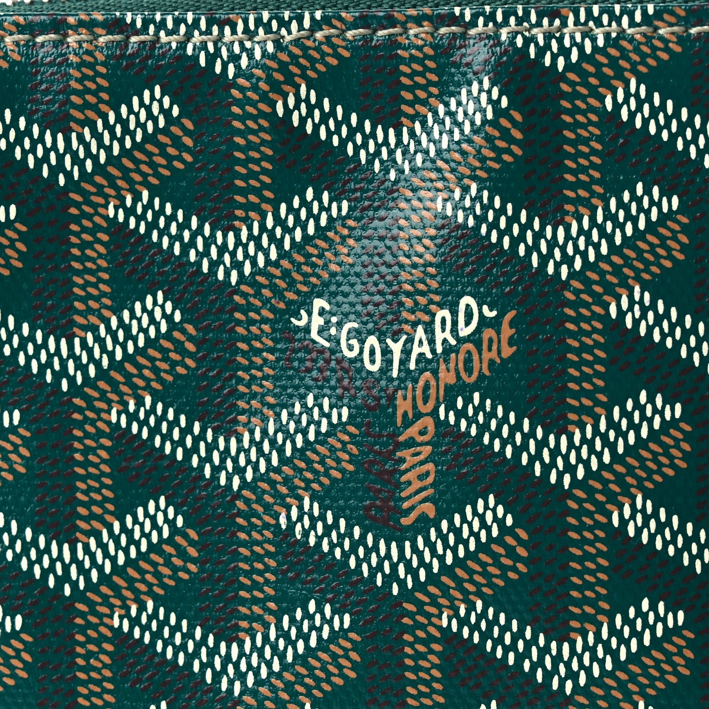 Goyard Goyardine Mini Senat Pochette Green Green