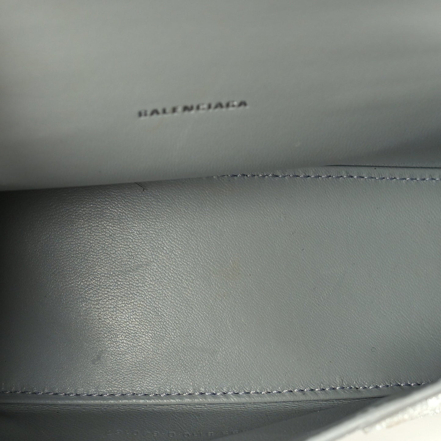 Balenciaga Glitter Fabric Hourglass Top Handle Bag XS  Grey