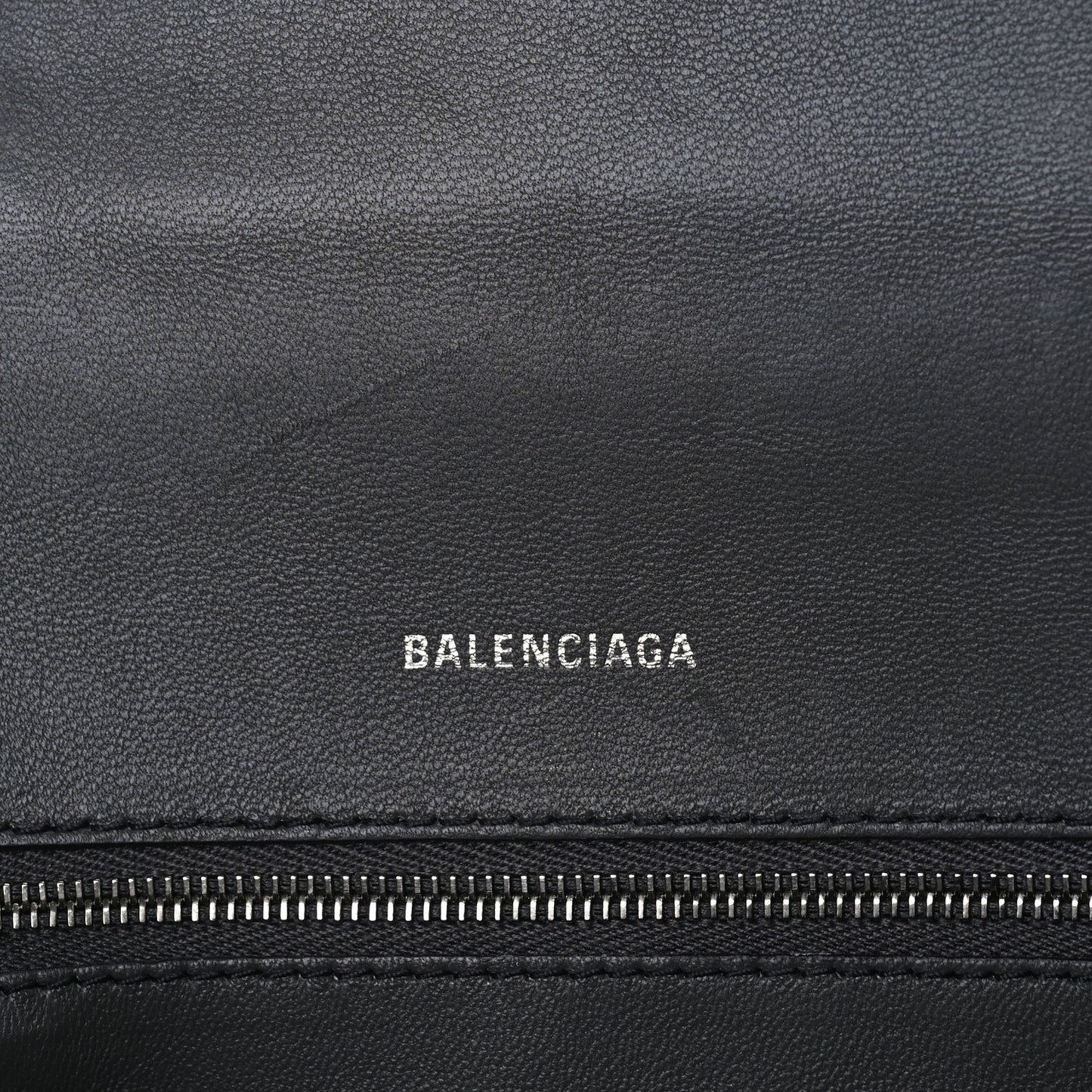 Balenciaga Shiny Calfskin Crocodile Embossed Small Hourglass Top Handle Bag  Dark Grey