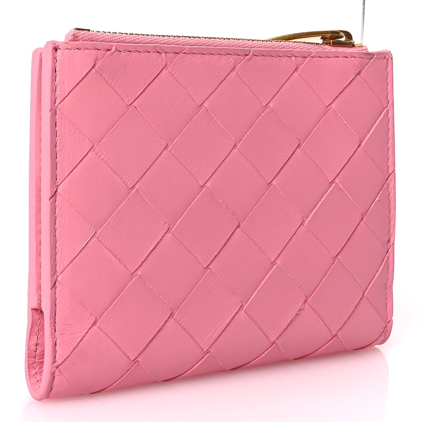 Bottega Veneta  Nappa Intrecciato Bifold Zip Wallet Ribbon