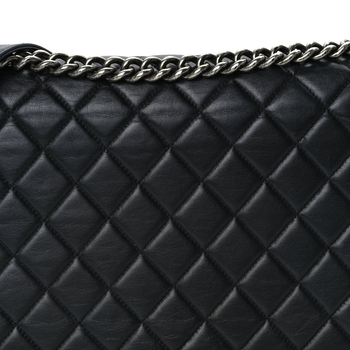 Chanel Lambskin Quilted Large Boy Flap Black