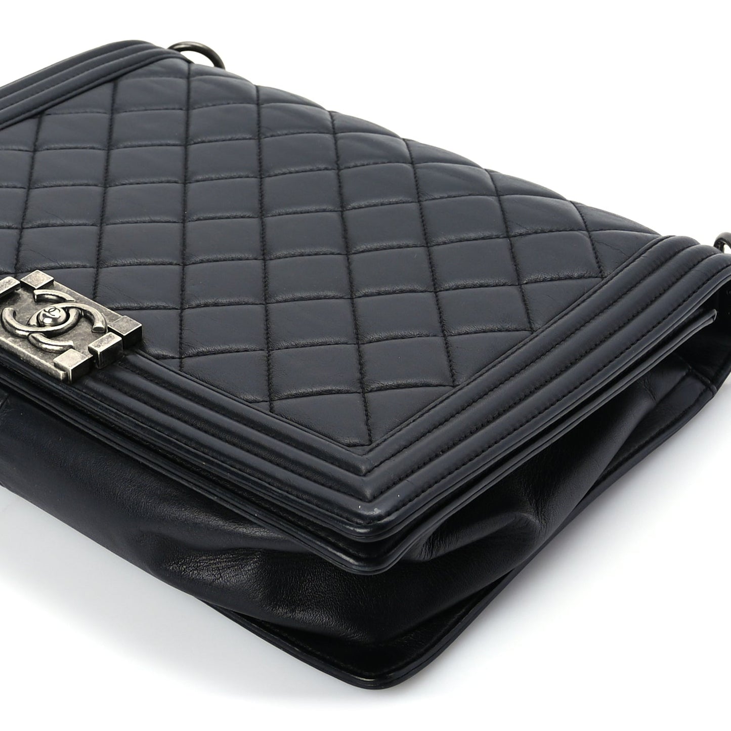 Chanel Lambskin Quilted Large Boy Flap Black