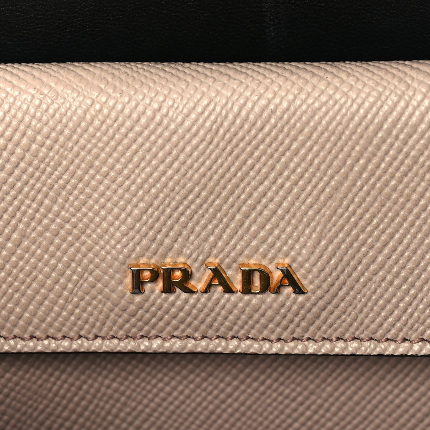 Prada Saffiano Cuir Medium Double Bag Cammeo Black