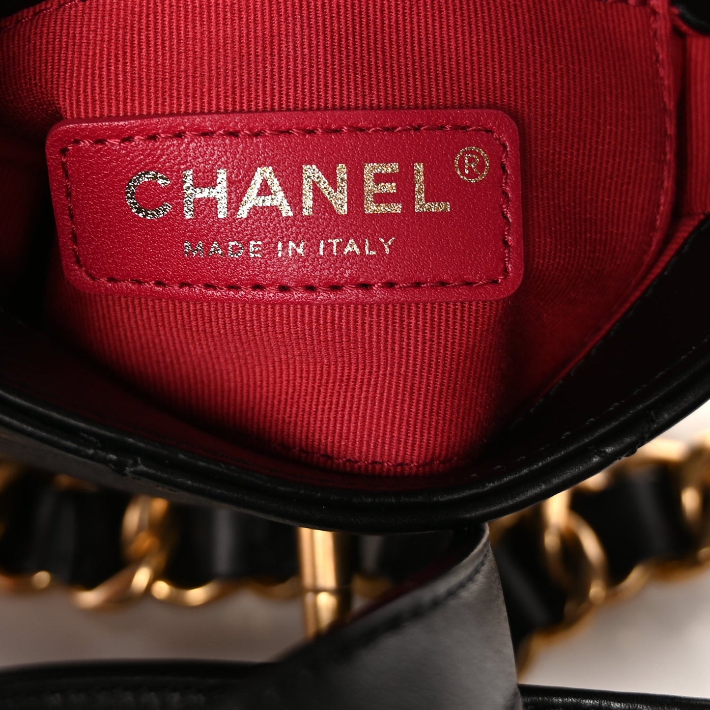Chanel Calfskin Quilted Mini Framing Chain Bag  Black