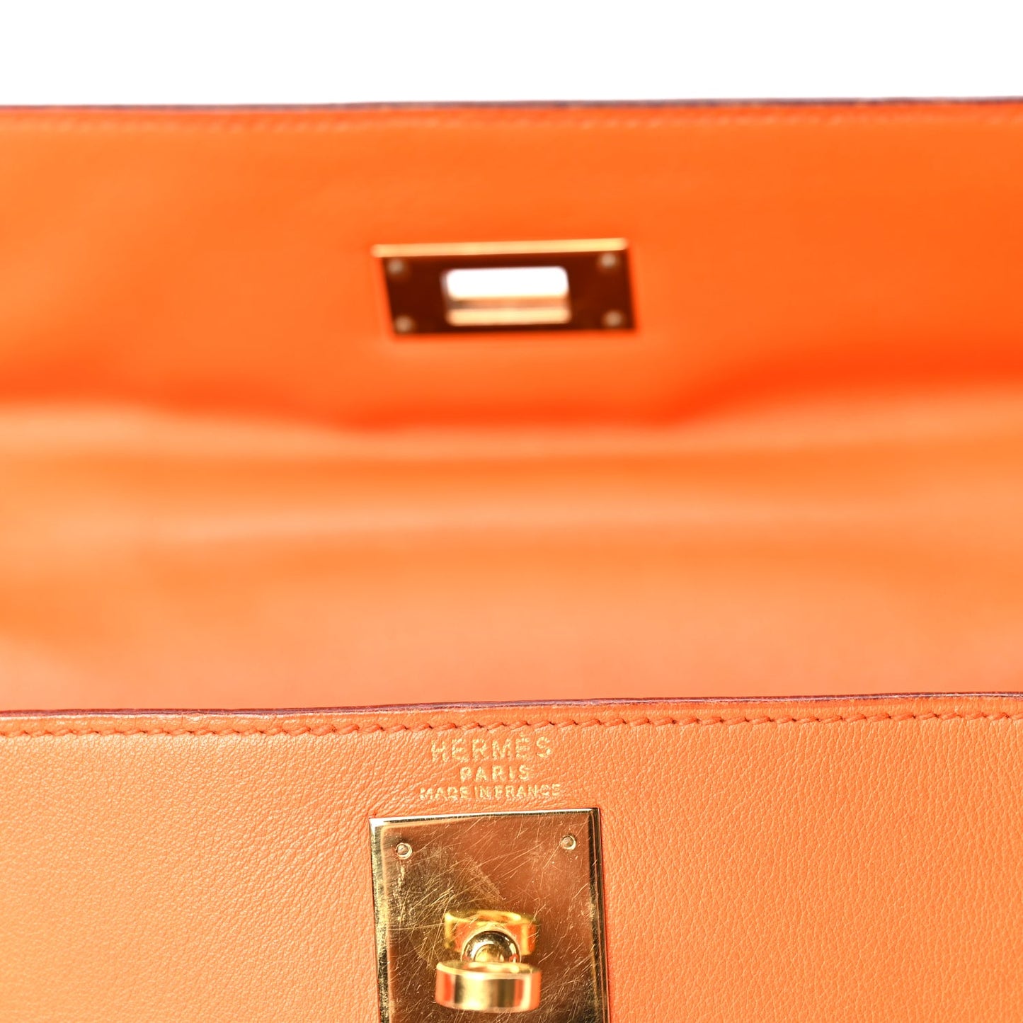 Hermes Swift Kelly Retourne 28 Orange