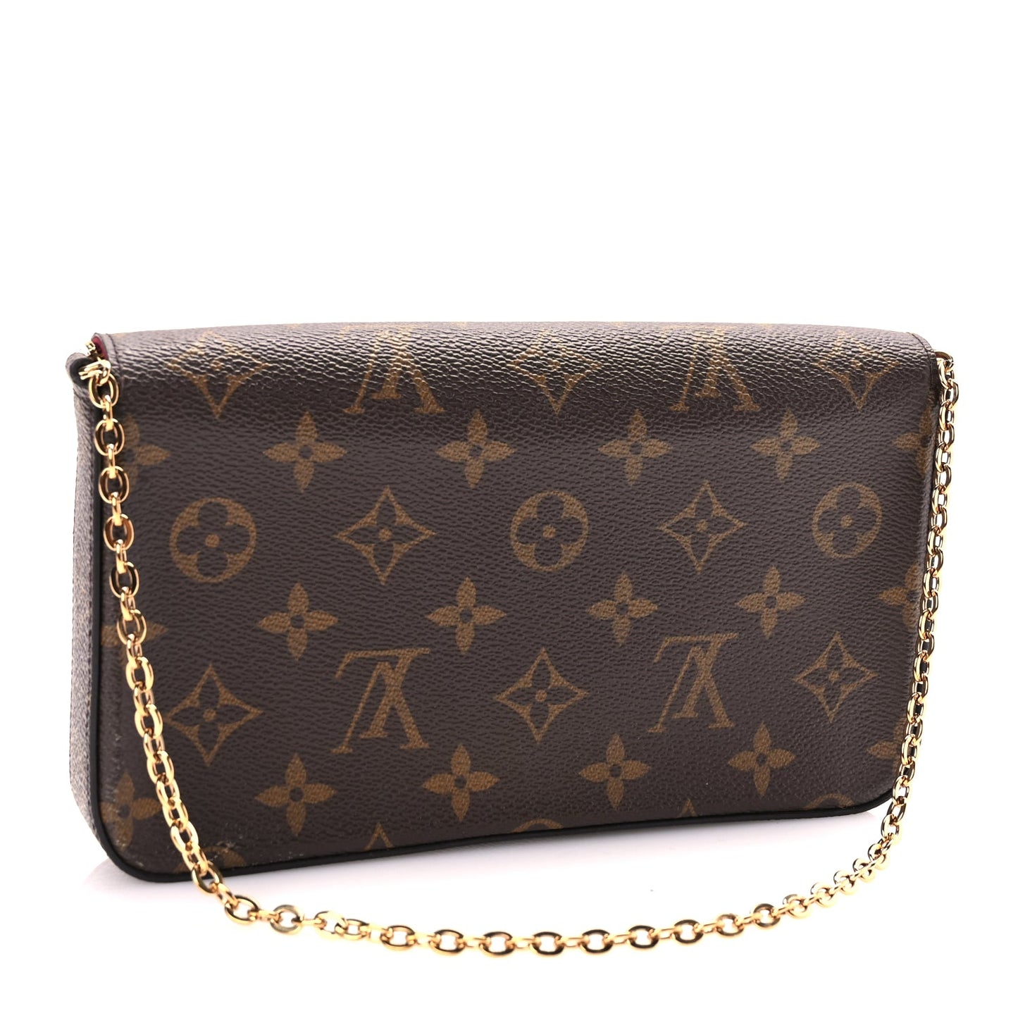Louis Vuitton Monogram Pochette Felicie Chain Wallet Fuchsia