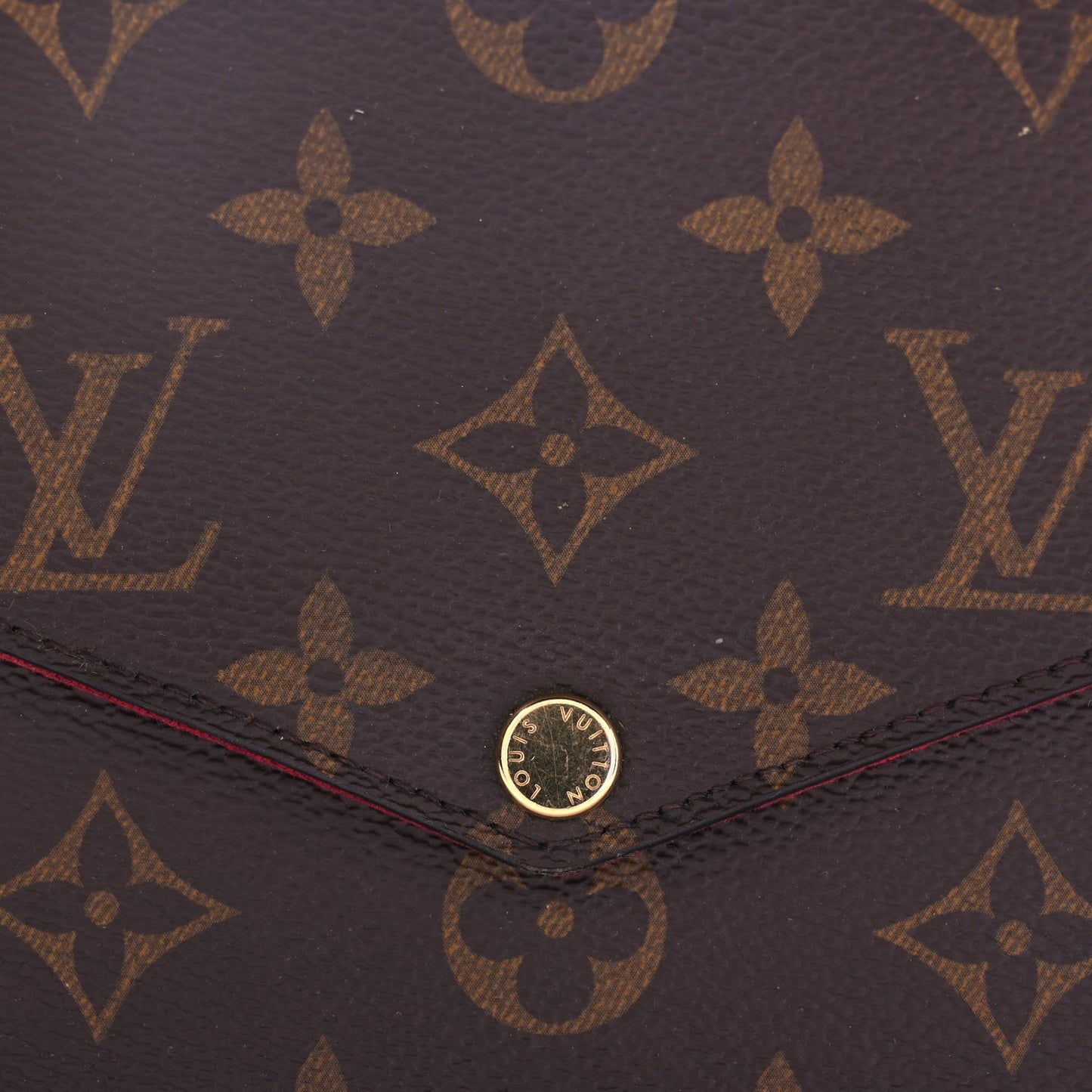 Louis Vuitton Monogram Pochette Felicie Chain Wallet Fuchsia