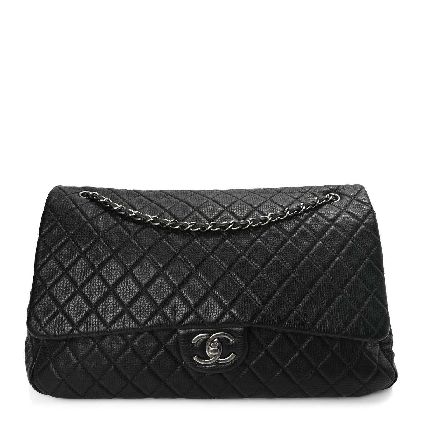 Chanel Calfskin Quilted XXL Travel Flap Bag Black