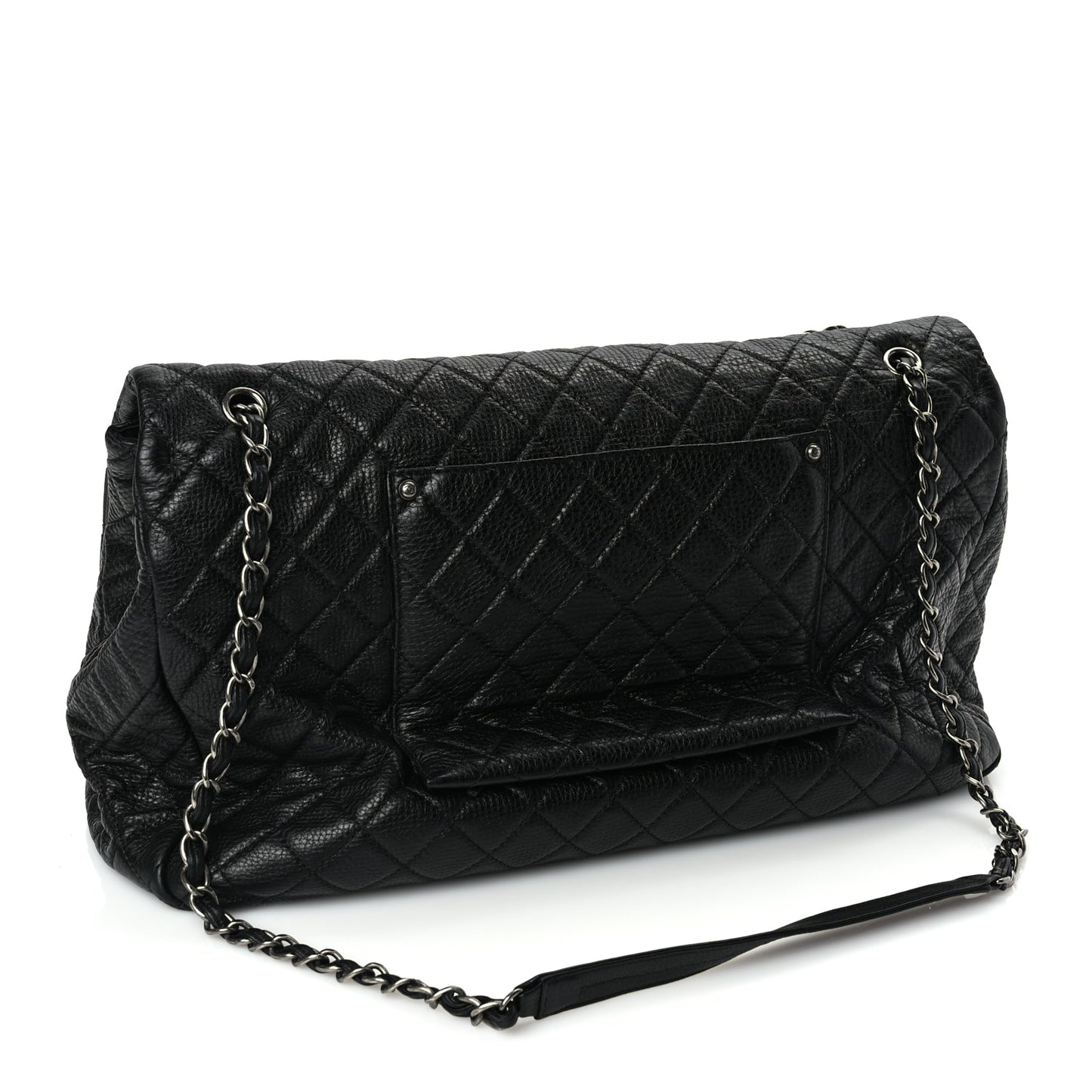 Chanel Calfskin Quilted XXL Travel Flap Bag Black