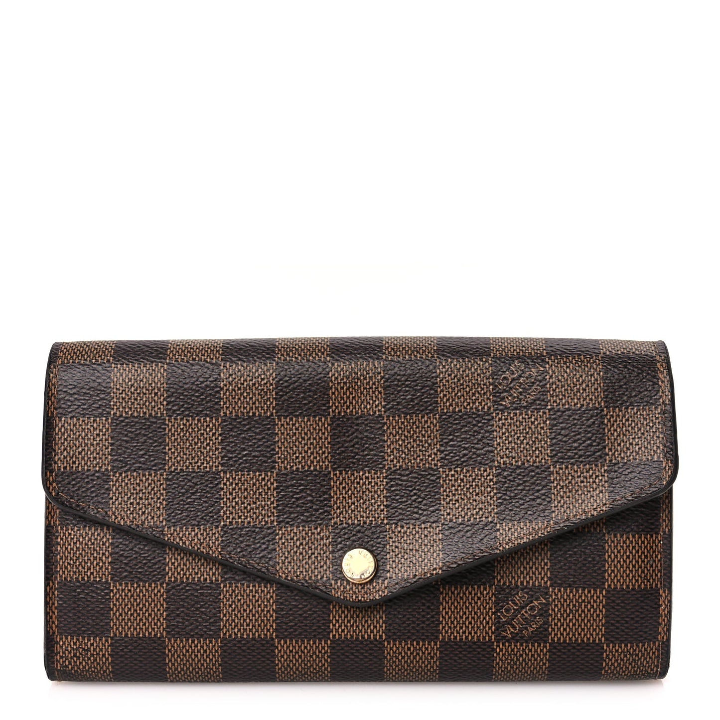 Louis Vuitton Damier Ebene Sarah Wallet NM Rose Ballerine
